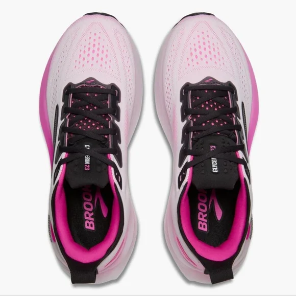 BROOKS GLYCERIN 23 | WOMEN'S | COLOR: WHITE-PHANTOM-CYBER PINK | WIDTH MEDIUM B - Picture 7 of 8